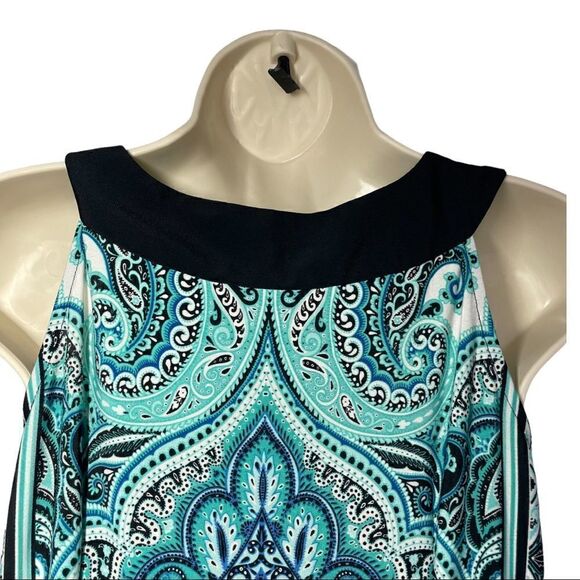 Established 1962 Women’s blue patterned dress Size 4 Petite - Picture 7 of 11